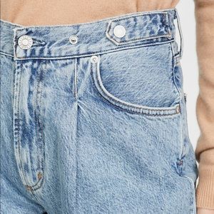 Agolde pleated baggy mid rise jeans